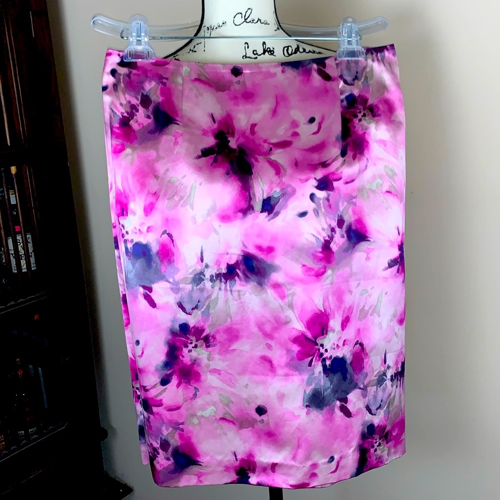 Jones New York Collection Cotton Silk Blend Pencil Skirt